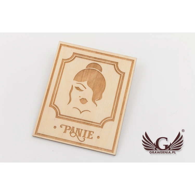Drewniane tabliczki do toalety w stylu retro - TT039 - wym. 123x100mm