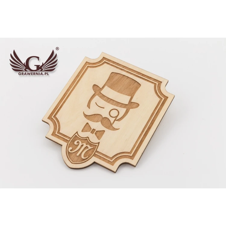Drewniane tabliczki do toalety w stylu retro - TT009 - wym. 90x105mm