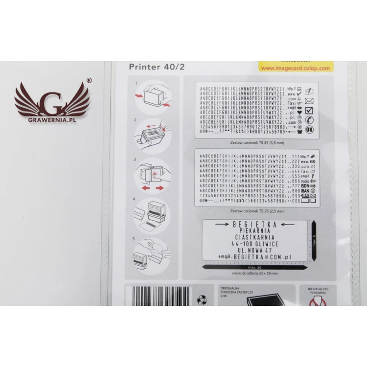 Drukarenka pieczątka Colop Printer 40/2 - wym odbicia: 59x23mm - COL023