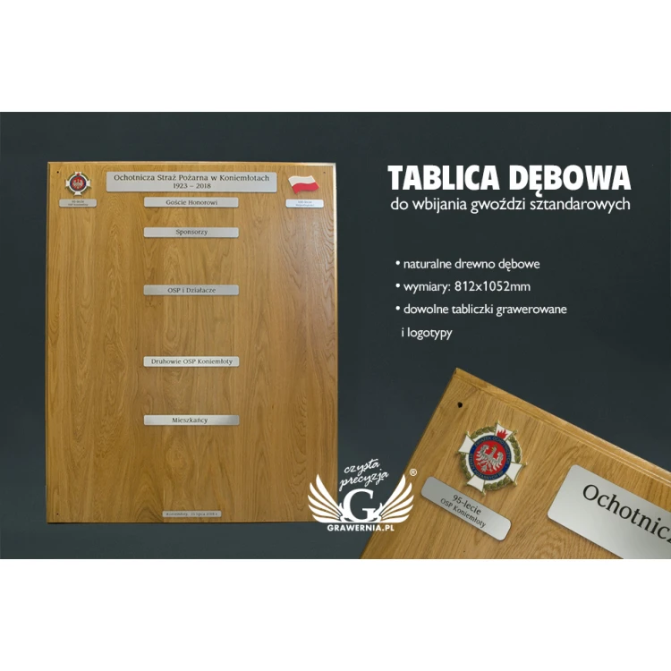 DUŻA TABLICA DO WBIJANIA GWOŹDZI SZTANDAROWYCH - JASNA - wym. 812x1052mm - TAB060