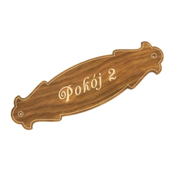 Duża wizytówka na drzwi ze sklejki - T003BIG-DREW (270x78mm)