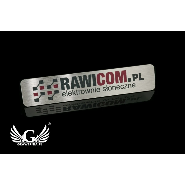 Ekskluzywny identyfikator dla pracownika - 65x13mm - mosiądz srebrzony - ID063