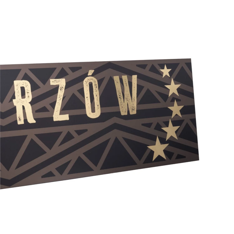 Duży szyld pamiątkowy - złoty laminat grawerski - druk UV - wym. 200x1200mm - SZUV031