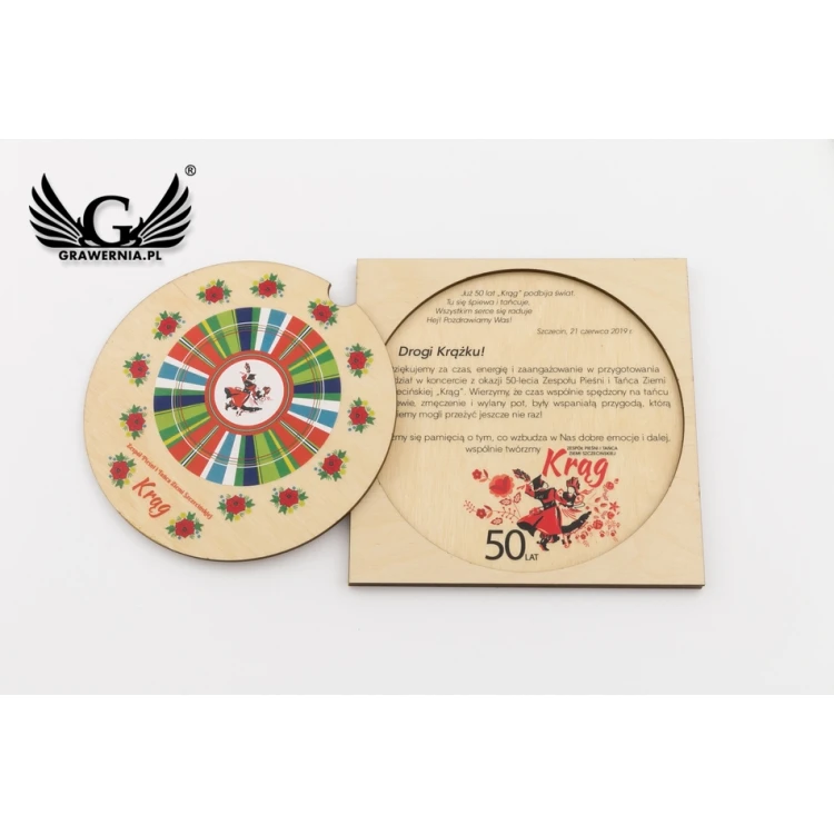 Pamiątka drewniana - Jubileusz - druk UV - ZAP058