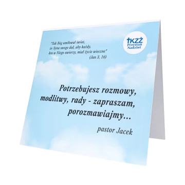 Dwustronny potykacz reklamowy - dowolny nadruk UV - wym. 450x450mm - PT004