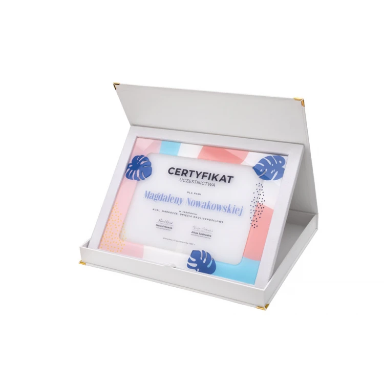 Dyplom akrylowy - Certyfikat uczestnictwa - kolorowy druk UV - DUV084