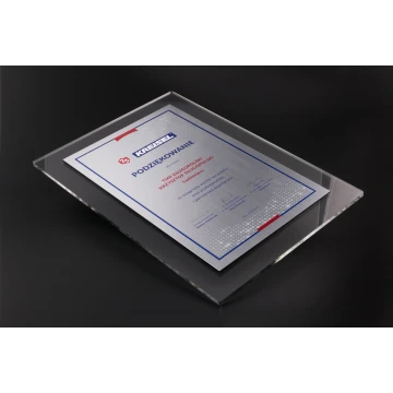 Dyplom akrylowy - podziękowanie za współpracę - wym: 297x210mm (A4) - DUV035 