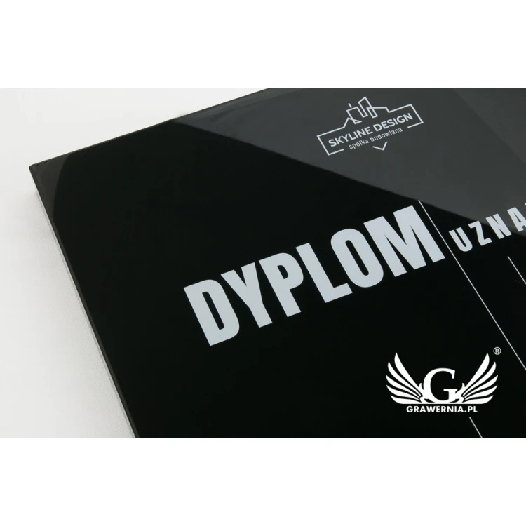 Dyplom biznesowy exclusive black - wymiary: 400x300mm - DUV028
