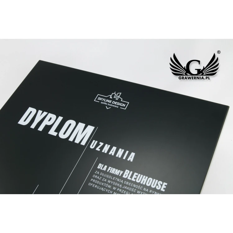 Dyplom biznesowy exclusive black - wymiary: 400x300mm - DUV028