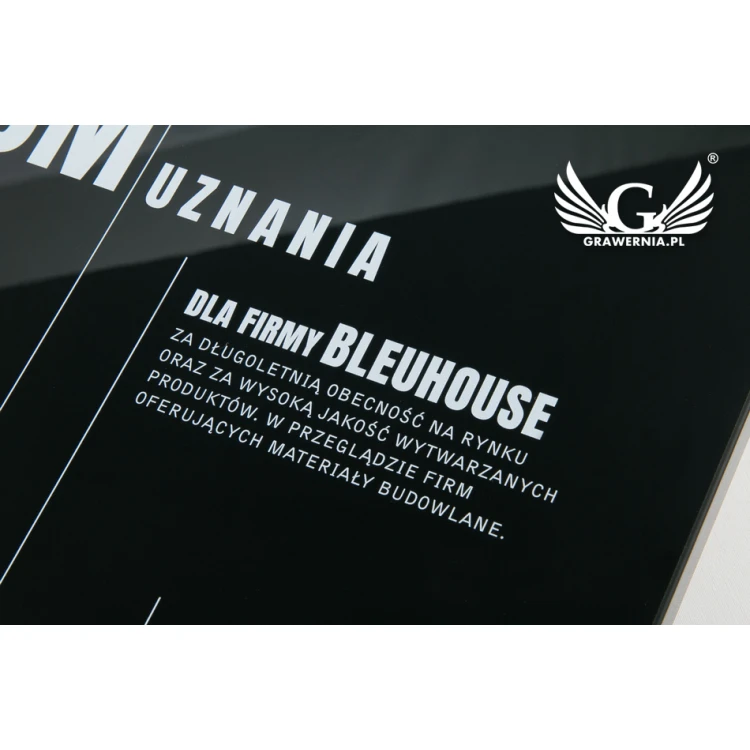 Dyplom biznesowy exclusive black - wymiary: 400x300mm - DUV028