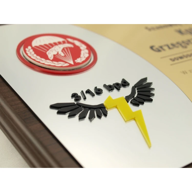 Dyplom BPD - podziękowanie za wspólną służbę - z dwoma wypukłymi logotypami - SL027