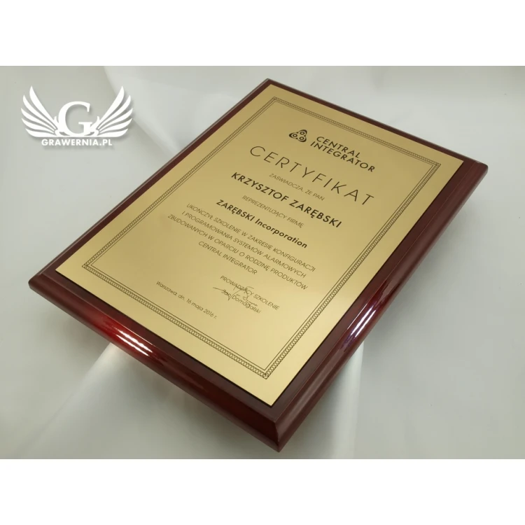 Certyfikat Classic Exclusive - DCE001