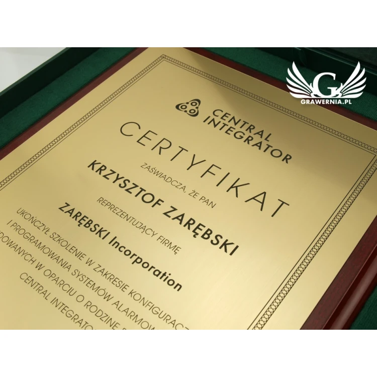 Certyfikat Classic Exclusive - DCE001