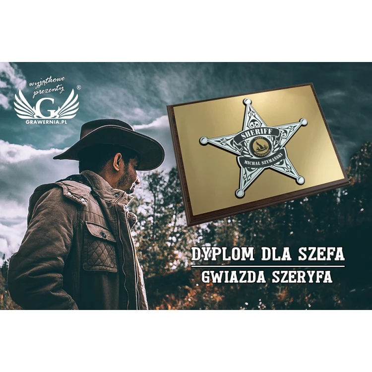 DYPLOM DLA SZEFA - GWIAZDA SZERYFA - SL029