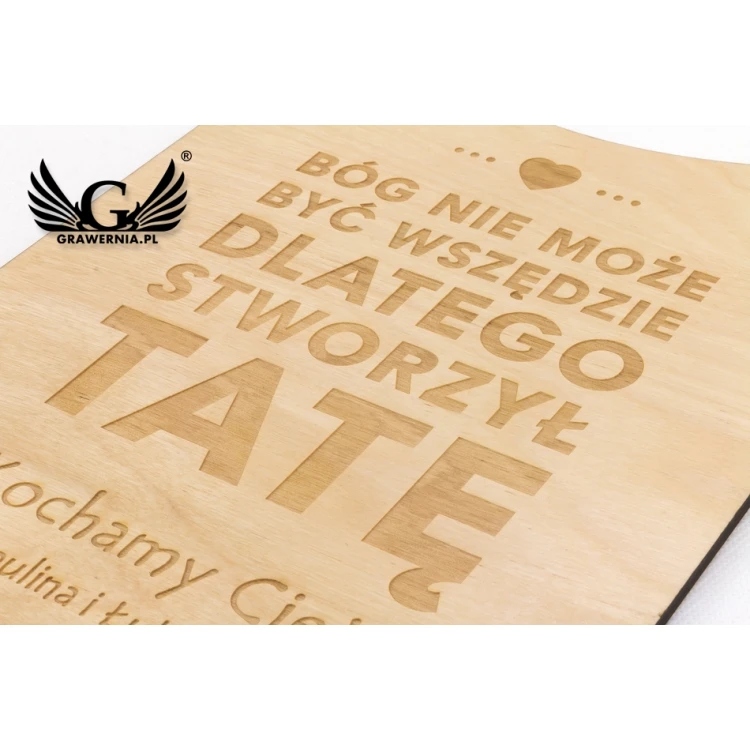 Dyplom drewniany dla Super Taty - wym. 210x297mm (A4) - DRE005