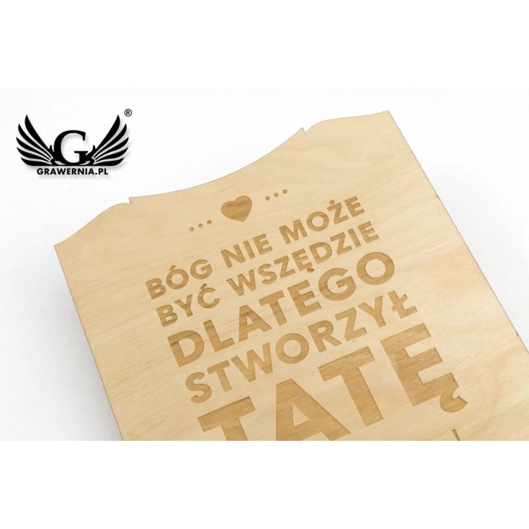 Dyplom drewniany dla Super Taty - wym. 210x297mm (A4) - DRE005