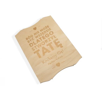 Dyplom drewniany dla Super Taty - wym. 210x297mm (A4) - DRE005
