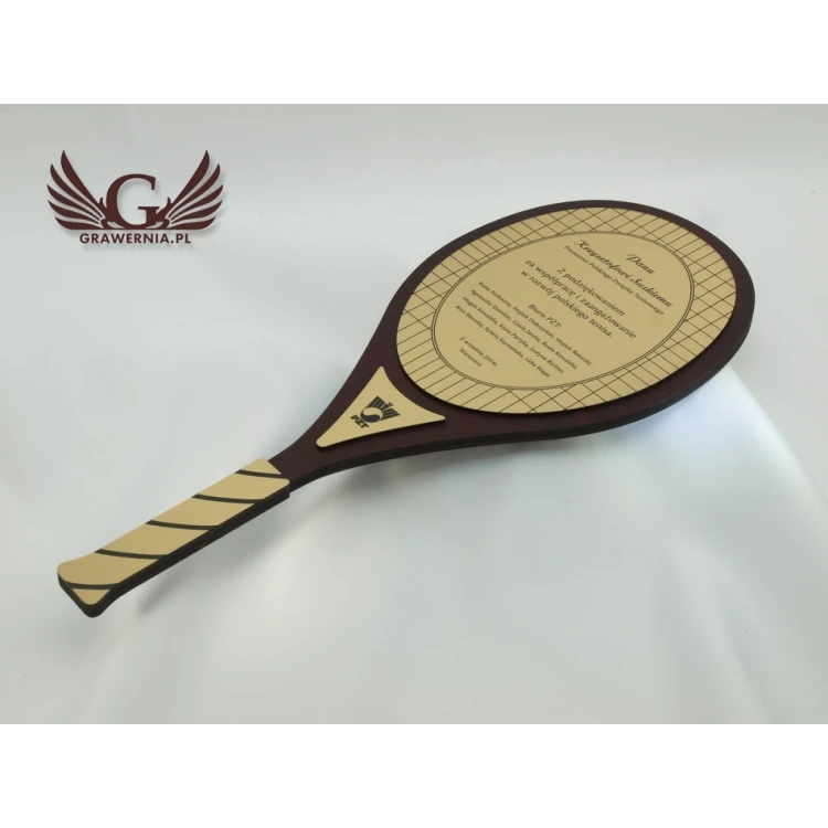 DYPLOM DREWNIANY RAKIETA TENISOWA - DRE007