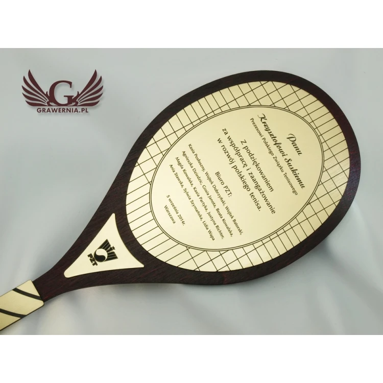 DYPLOM DREWNIANY RAKIETA TENISOWA - DRE007