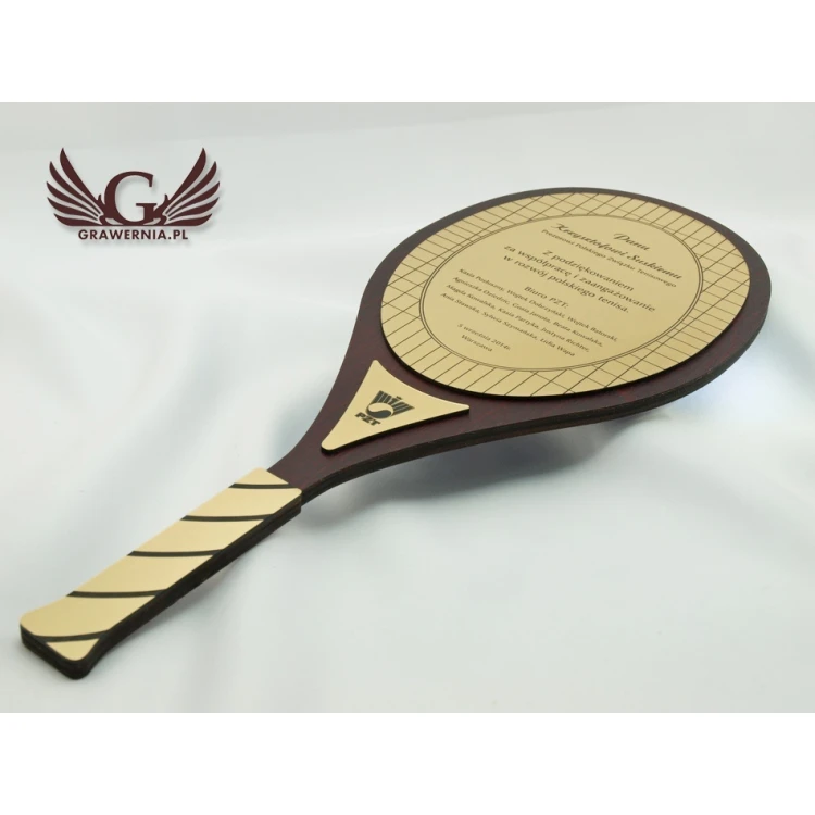 DYPLOM DREWNIANY RAKIETA TENISOWA - DRE007