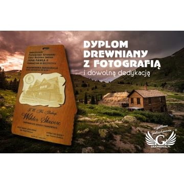 DYPLOM DREWNIANY Z FOTOGRAFIĄ - DRE003