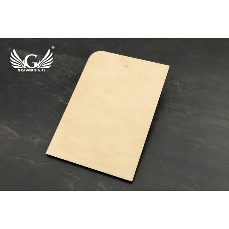 Dyplom drewniany grawerowany z laminatem - wymiary 279x192mm - DRE012
