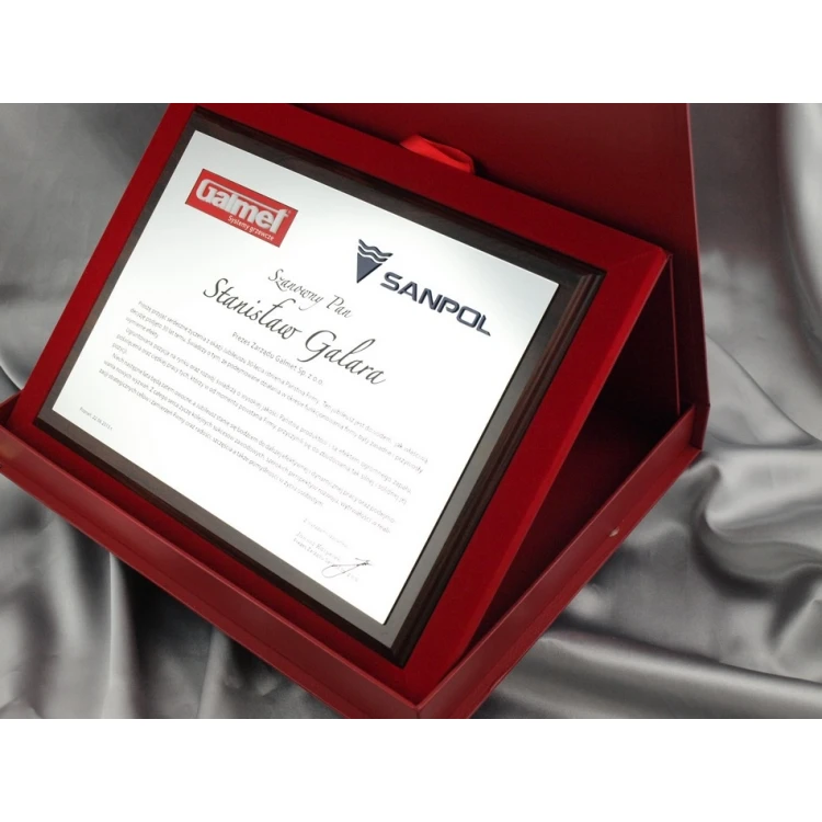 Dyplom gratulacyjny z dwoma wypukłymi logotypami firm - SL024