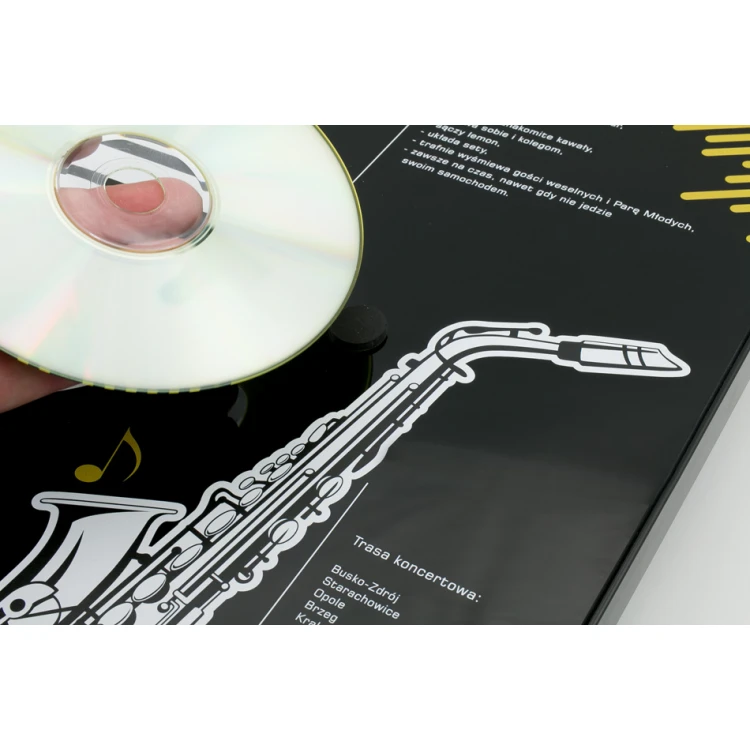 Dyplom jubileuszowy dla muzyka - exclusive black glass - wymiary: 400x300mm - DUV059