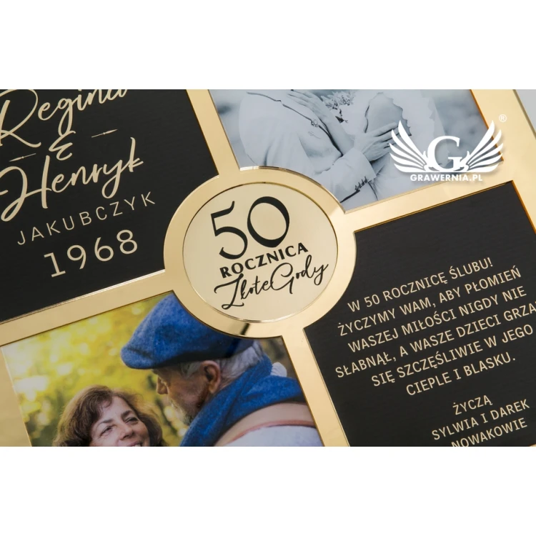 Dyplom Jubileuszowy Quatro Gold - złote lustro - DS023