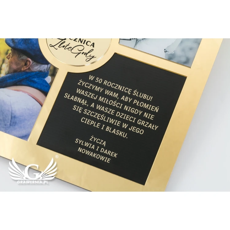 Dyplom Jubileuszowy Quatro Gold - złote lustro - DS023
