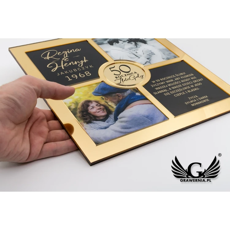 Dyplom Jubileuszowy Quatro Gold - złote lustro - DS023