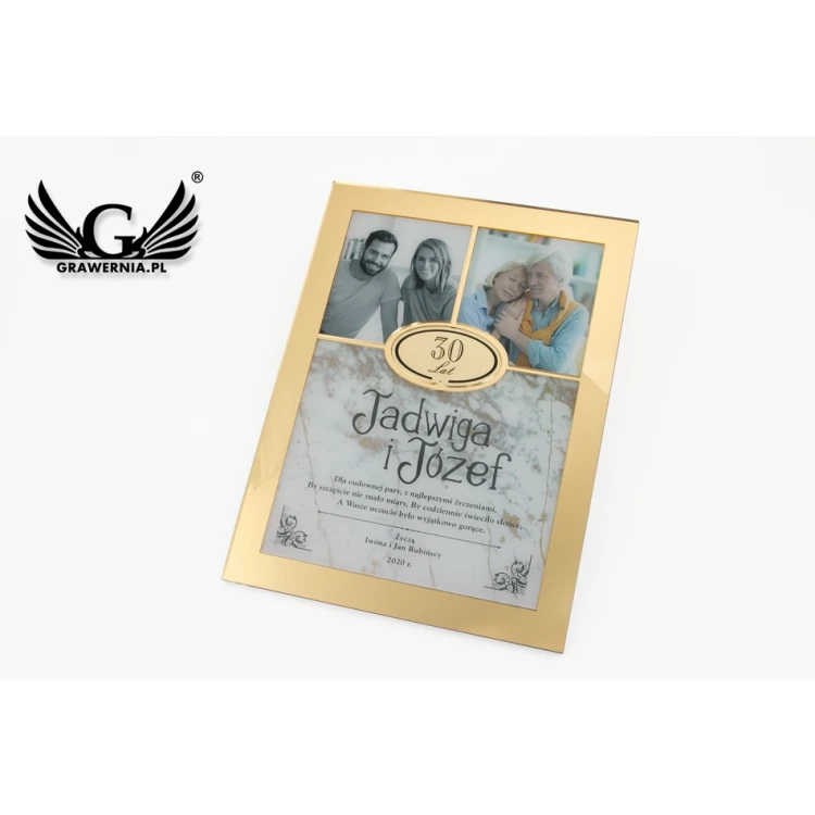Dyplom Jubileuszowy Trio Gold - złote lustro - DS025