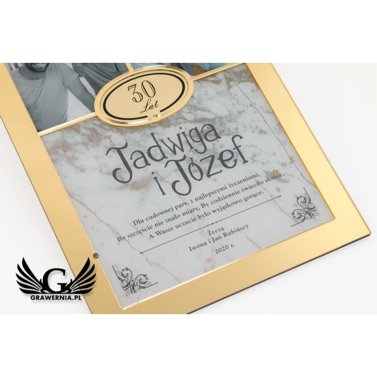 Dyplom Jubileuszowy Trio Gold - złote lustro - DS025