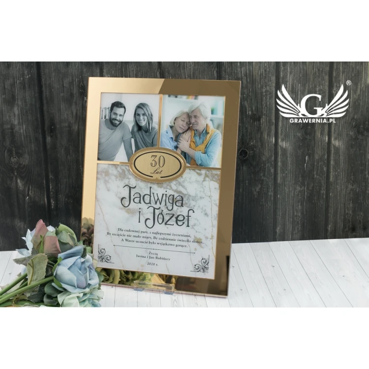 Dyplom Jubileuszowy Trio Gold - złote lustro - DS025