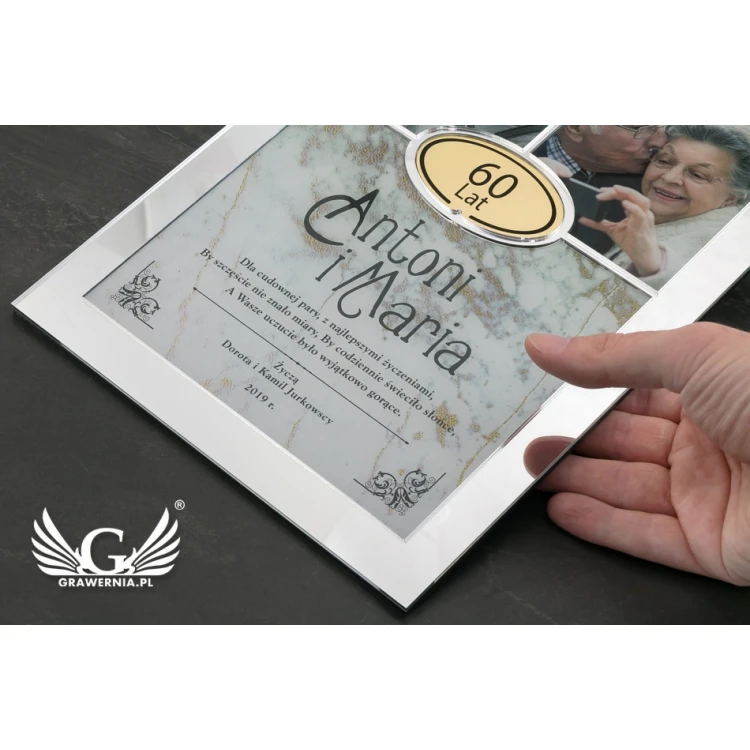 Dyplom Jubileuszowy Trio Silver - srebrne lustro - DS024