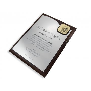 DYPLOM - LIST GRATULACYJNY GRAWEROWANY LASEREM - pionowy - SL059
