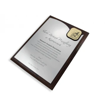 DYPLOM - LIST GRATULACYJNY GRAWEROWANY LASEREM - pionowy - SL059