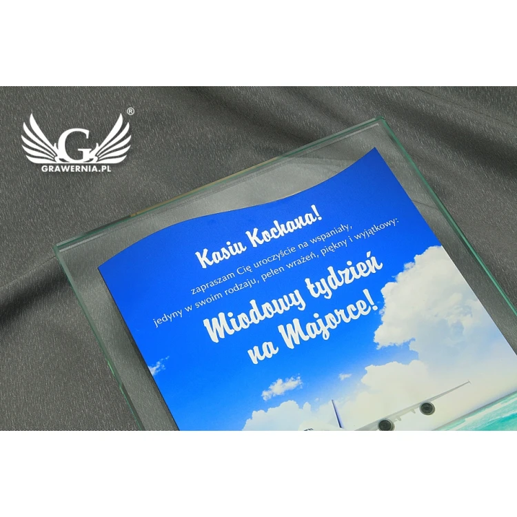 Dyplom tydzień miodowy - kolorowy druk UV - DUV003