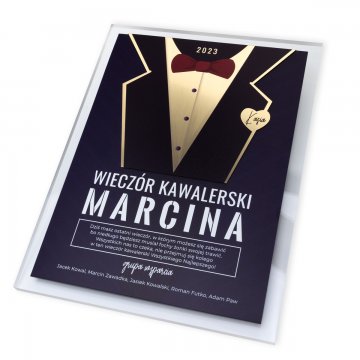 Dyplom na wieczór kawalerski - kolorowy druk UV - DUV092
