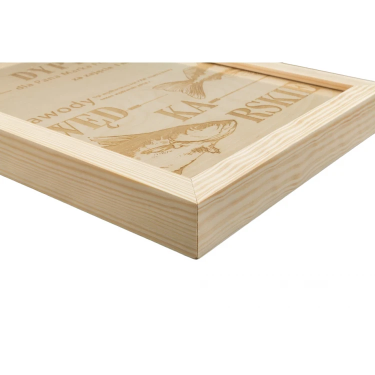 Dyplom Natural w drewnianej ramie - A4 - grawerowany laserem - NAT001