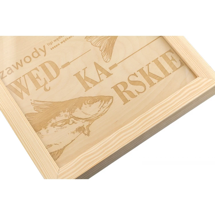 Dyplom Natural w drewnianej ramie - A4 - grawerowany laserem - NAT001