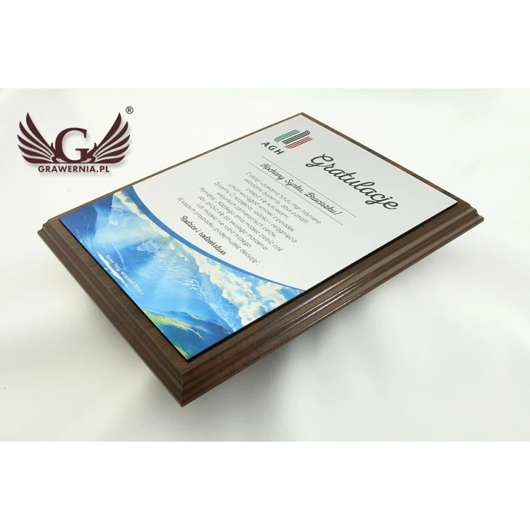 Dyplom okolicznościowy MD154  wym. 25,5x20cm - kolorowy druk UV - DUV014