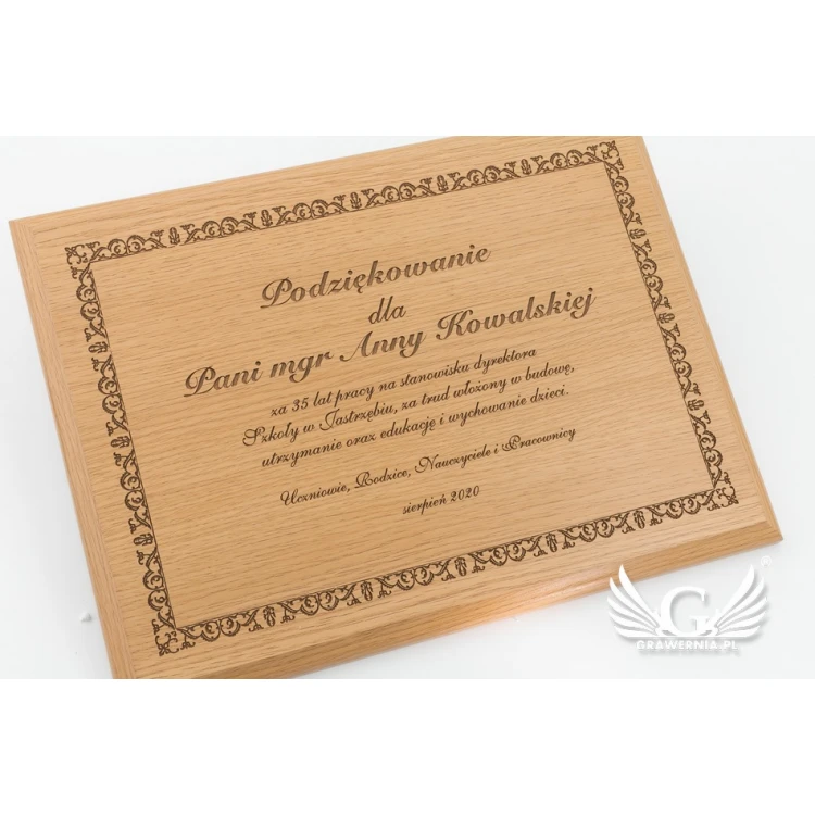 Dyplom Prospekt grawerowany laserem - wym: 305x228mm - DS029