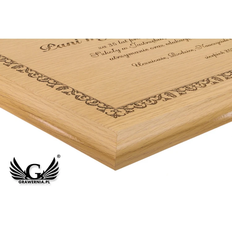Dyplom Prospekt grawerowany laserem - wym: 305x228mm - DS029