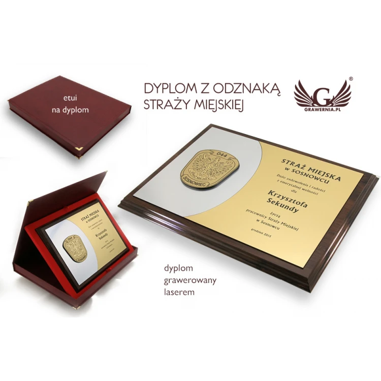 Dyplom Straż Miejska - poziomy - SL045