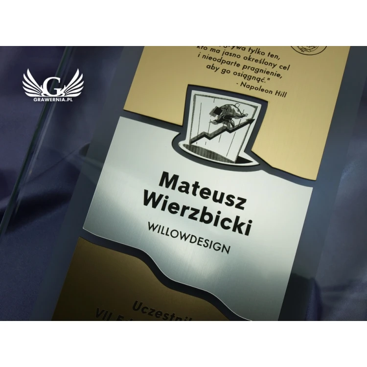 DYPLOM SZKLANY - DSZ001 - Certyfikat, Podziękowanie, Wyróżnienie