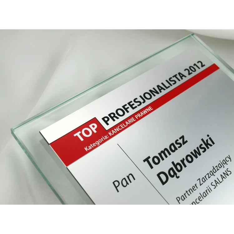 DYPLOM SZKLANY - DSZ020 - pionowy