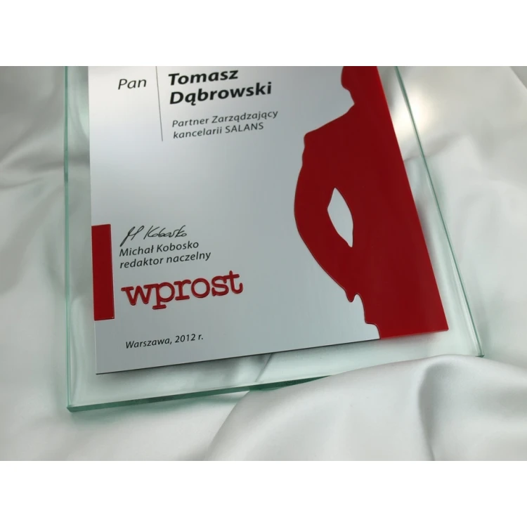 DYPLOM SZKLANY - DSZ020 - pionowy