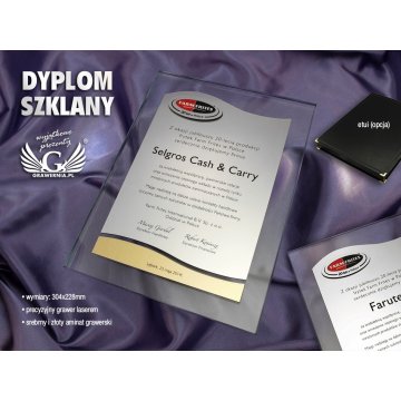 DYPLOM SZKLANY - DSZ031 - pionowy