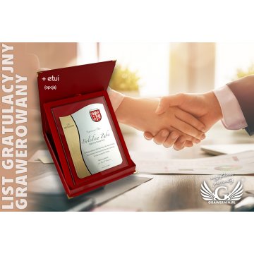 DYPLOM SZKLANY z HERBEM lub dowolnym logo - DSZ026 - pionowy